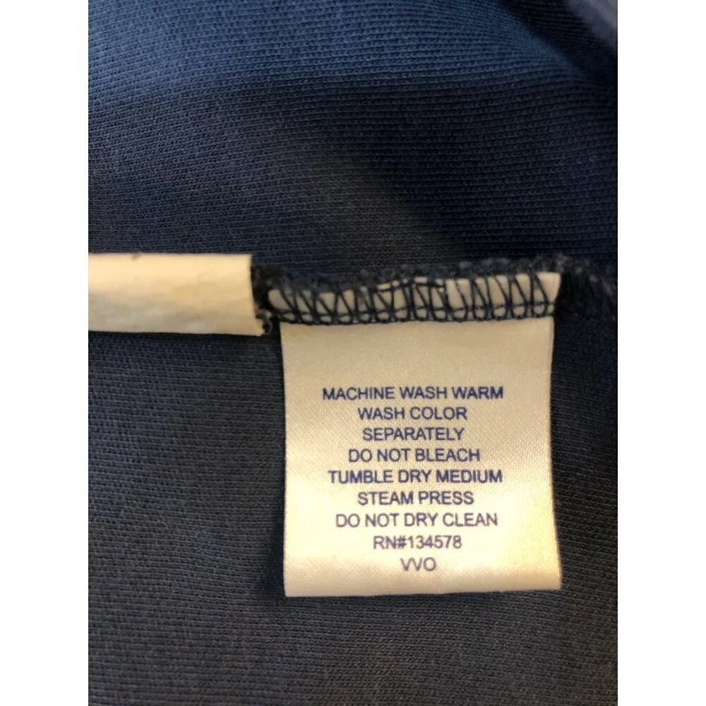 Vineyard Vines 100% Cotton Full Zip Mock Neck Navy Jacket Size XS